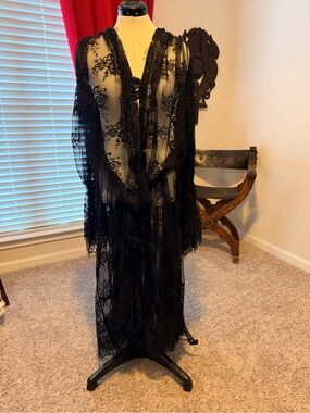 Catherine D’Lish Black Lace Robe